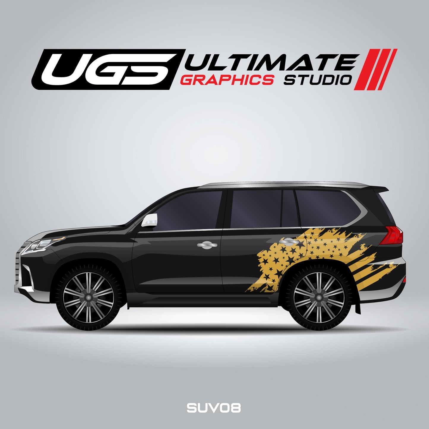 SUV American Flag