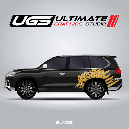 SUV American Flag