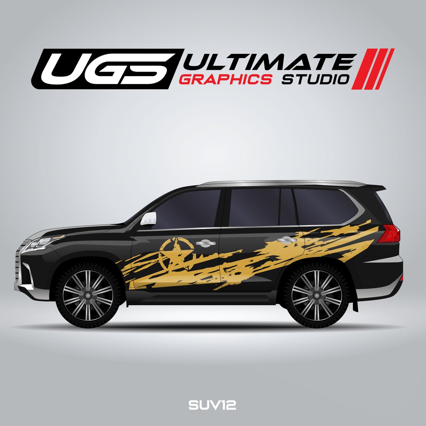 SUV Scratched Star Graphics