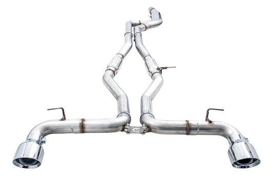 AWE Tuning Track Edition Exhaust for A90 Supra - 5" Chrome Silver Tips 3015-32116