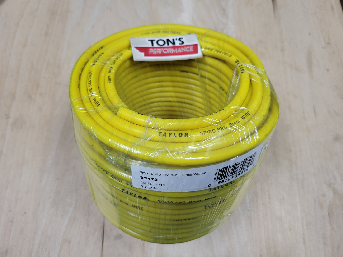 Taylor 8mm Spiro-Pro 100% Silicone Spark Plug wire 100 ft spool