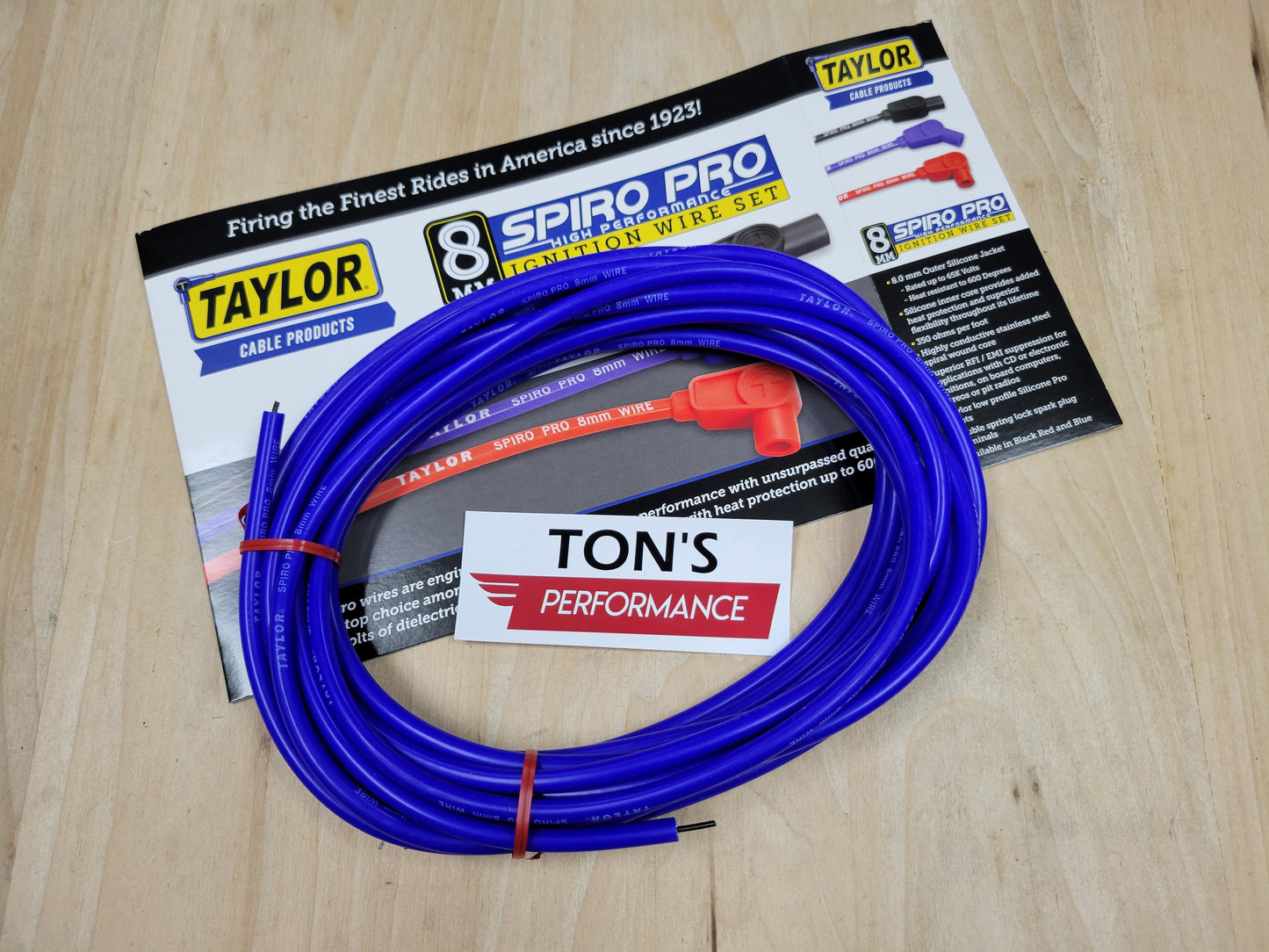 Taylor 8mm Spiro-Pro 100% Silicone Spark Plug wire 30 ft spool