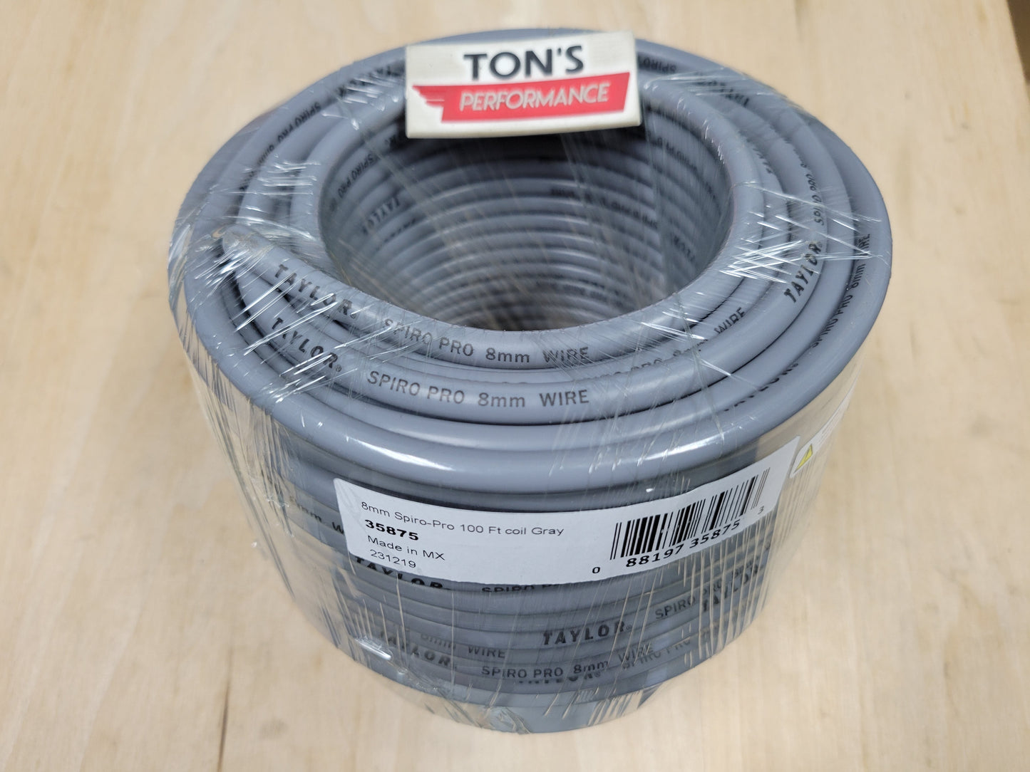 Taylor 8mm Spiro-Pro 100% Silicone Spark Plug wire 100 ft spool