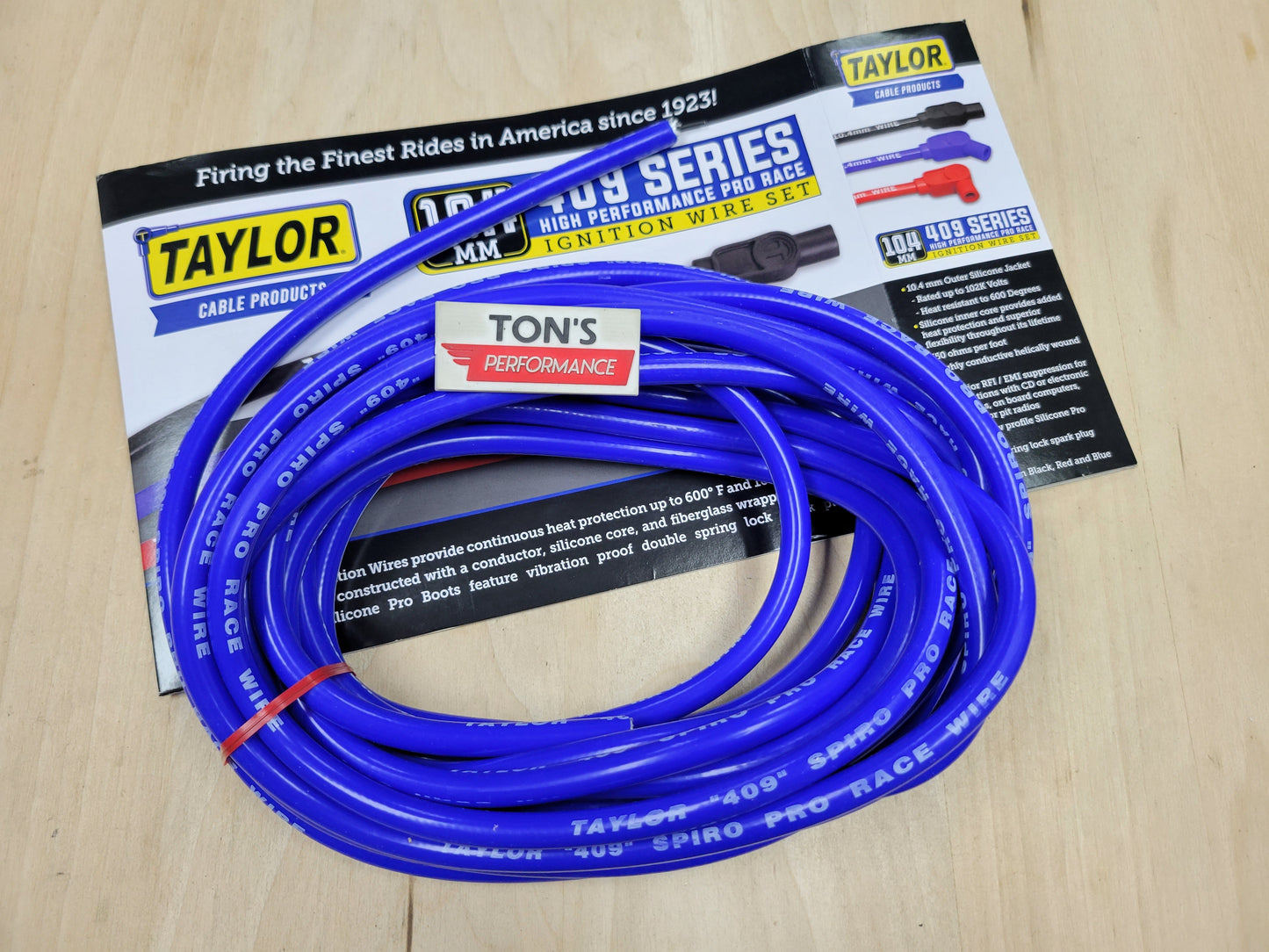 Taylor 10.4mm "409" Spiro-Pro 100% Silicone Spark Plug wire [Sold By The Foot]