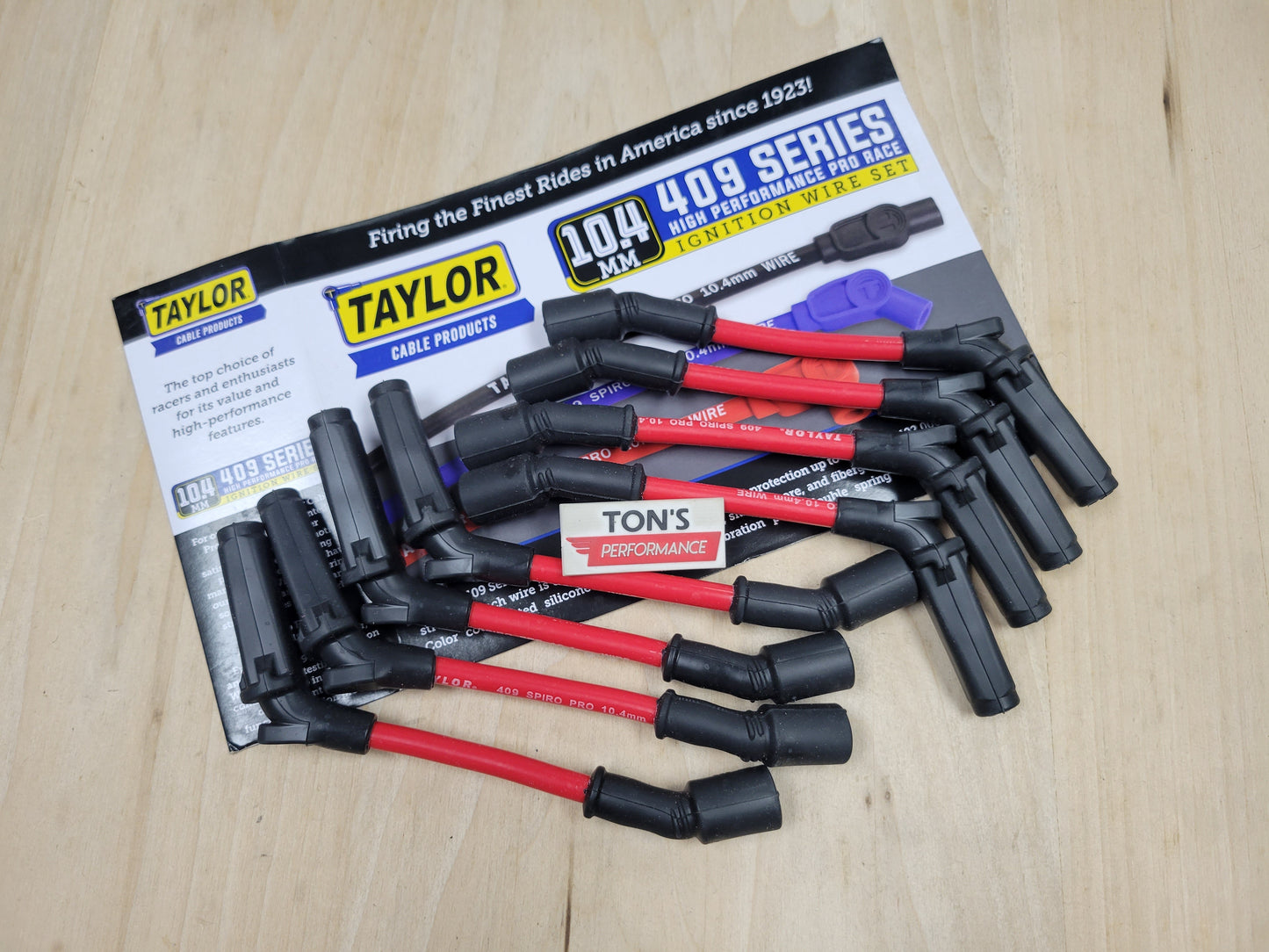 Taylor Spark Plug Wire Set 409 Pro Race 10.4mm 90 Degree Short for GM LS