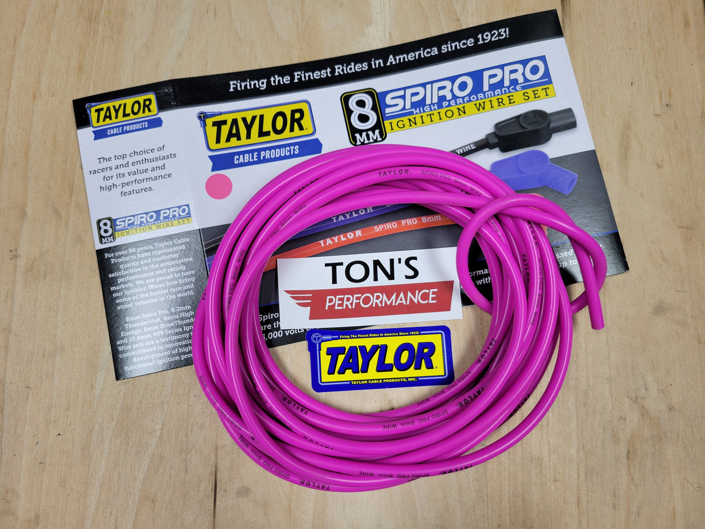 Taylor 8mm Spiro-Pro 100% Silicone Spark Plug wire [Sold By The Foot]