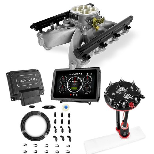 Jackpot 2 LS EFI System - Master Kit with Tank Conversion Pump Module with Internal Regulator + 20' PTFE Hose Kit