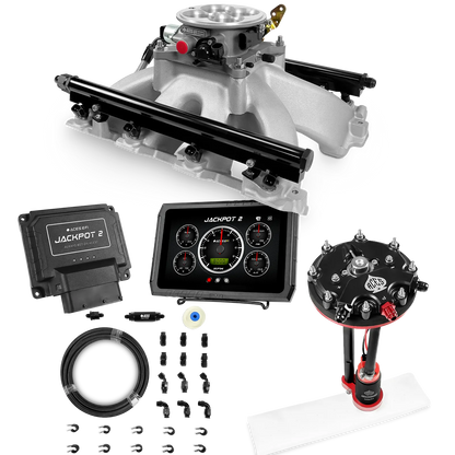 Jackpot 2 LS EFI System - Master Kit with Tank Conversion Pump Module with Internal Regulator + 20' PTFE Hose Kit