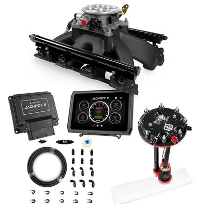 Jackpot 2 LS EFI System - Master Kit with Tank Conversion Pump Module with Internal Regulator + 20' PTFE Hose Kit