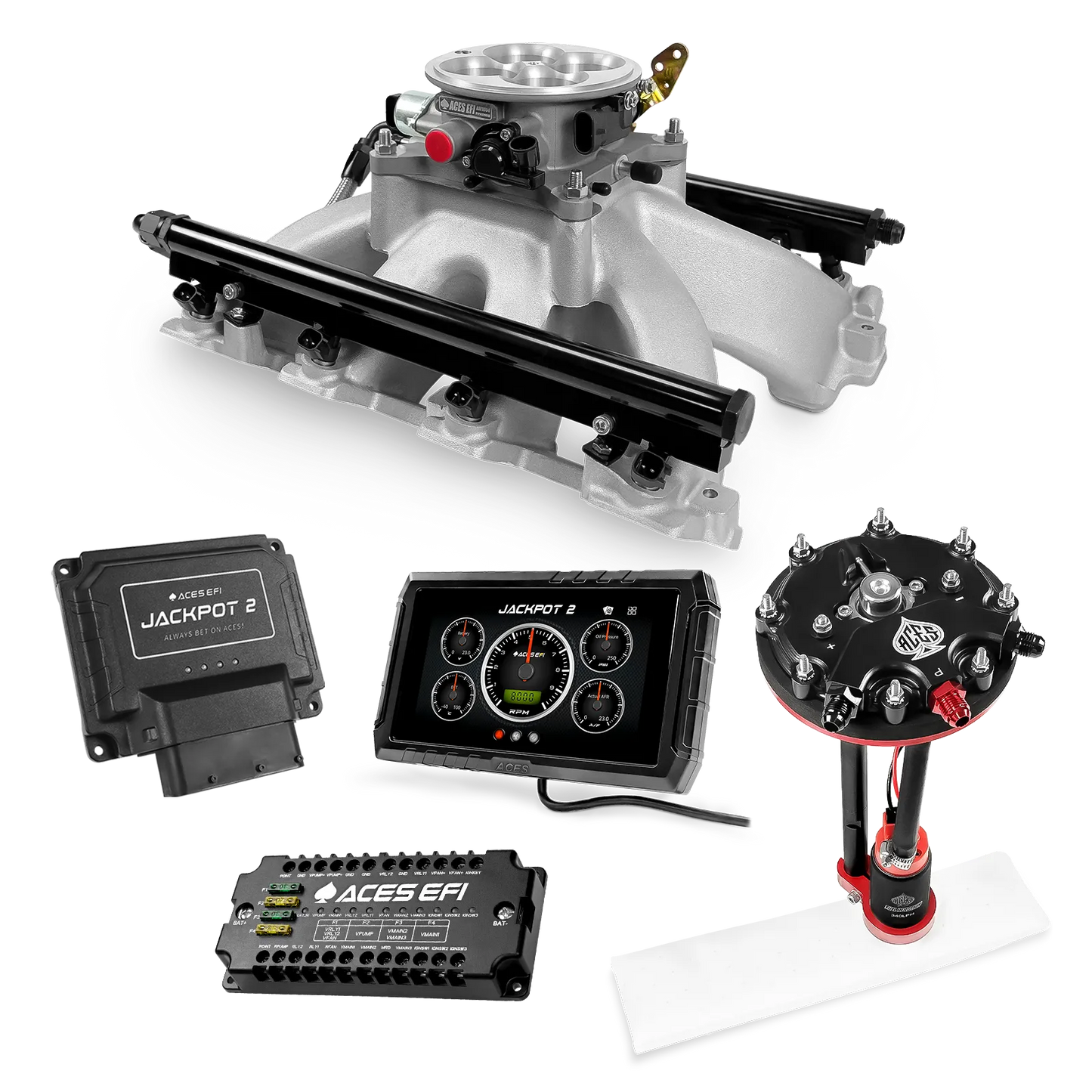 Jackpot 2 LS EFI System - Master Kit with Tank Conversion Pump Module with Internal Regulator