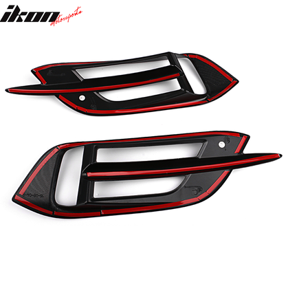 2016-2021 Honda Civic Sedan 10th Gen Print Rear Fog Lights Cover CF