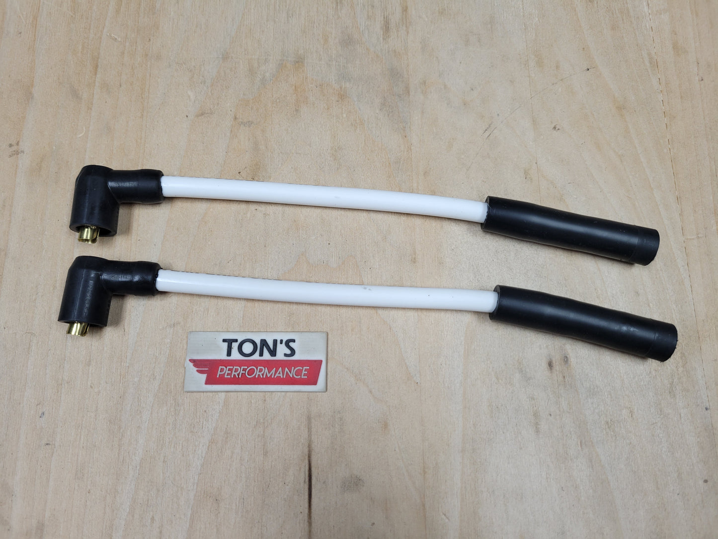 Ton's 10mm Silicone Plug Wires Harley Sportster 1988 - 2003 / PAIR OF SHORT WIRES FOR RELOCATED COIL