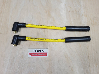 Ton's 10mm Silicone Plug Wires Harley Sportster 1988 - 2003 / PAIR OF SHORT WIRES FOR RELOCATED COIL