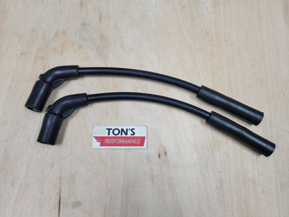 10mm Silicone Plug Wires Harley Sportster 2007+ / PAIR OF SHORT WIRES FOR RELOCATED COIL