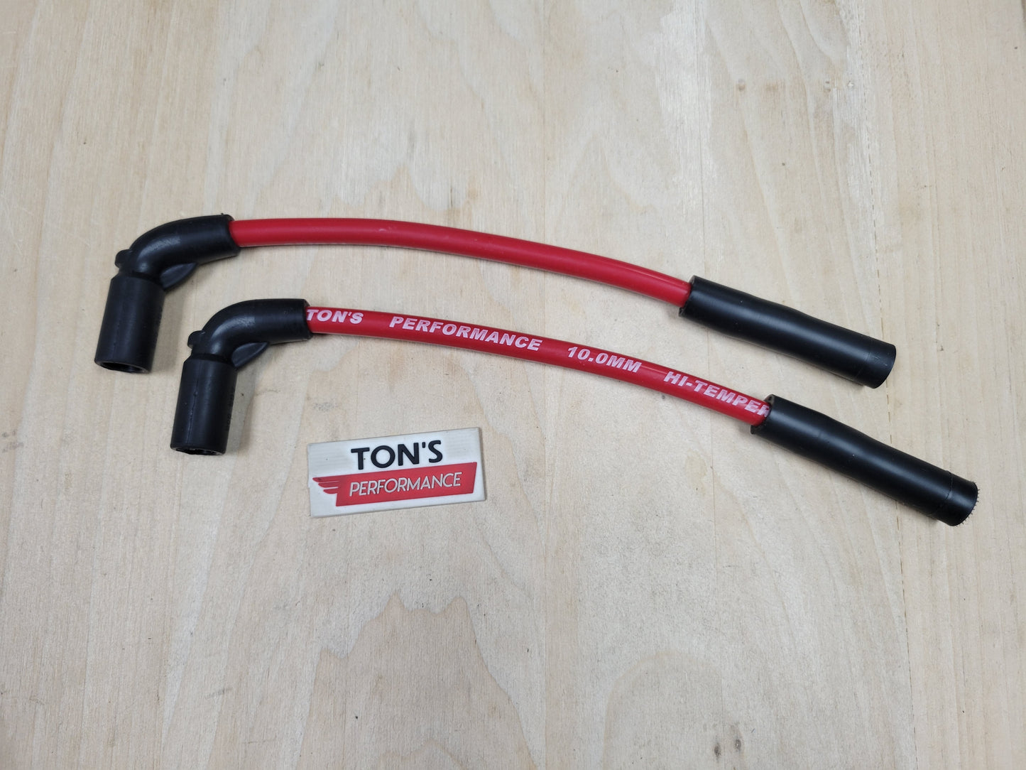 10mm Silicone Plug Wires Harley Sportster 2007+ / PAIR OF SHORT WIRES FOR RELOCATED COIL