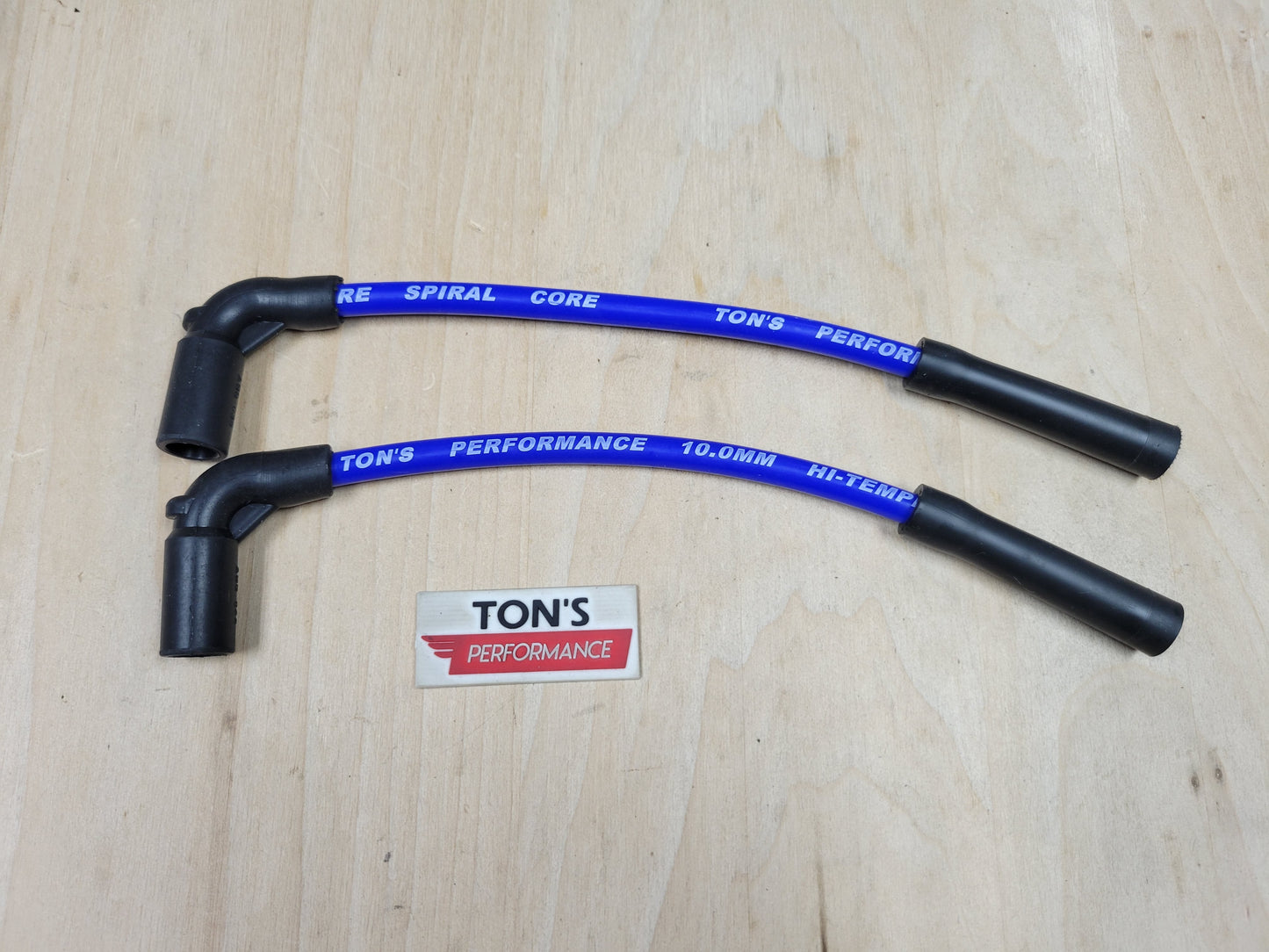 10mm Silicone Plug Wires Harley Sportster 2007+ / PAIR OF SHORT WIRES FOR RELOCATED COIL