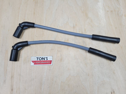 10mm Silicone Plug Wires Harley Sportster 2007+ / PAIR OF SHORT WIRES FOR RELOCATED COIL