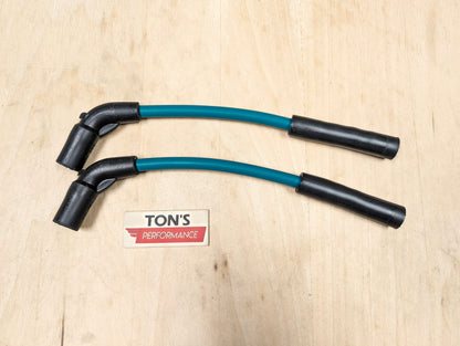 10mm Silicone Plug Wires Harley Sportster 2007+ / PAIR OF SHORT WIRES FOR RELOCATED COIL