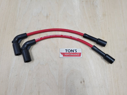 Silicone Plug Wires Harley Sportster 2007+ / PAIR OF SHORT WIRES FOR RELOCATED COIL