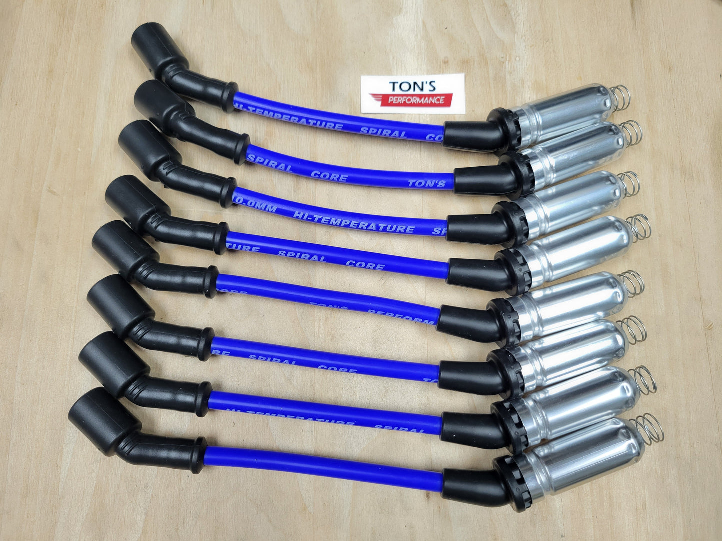 11" 10mm Spark Plug Wires Chevy LS1 VORTEC GM LS LSX LQ9 Truck 45* with Aluminum shield