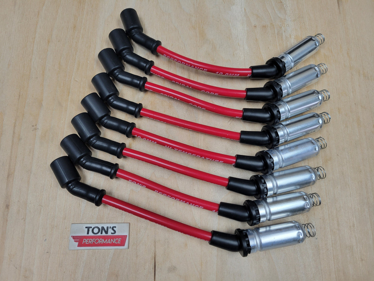 11" 10mm Spark Plug Wires Chevy LS1 VORTEC GM LS LSX LQ9 Truck 45* with Aluminum shield