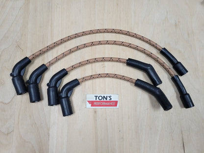 Cloth Braided Plug Wires M8 Harley Softail 2018+ / Road King ST, CVO Street Glide 2024+