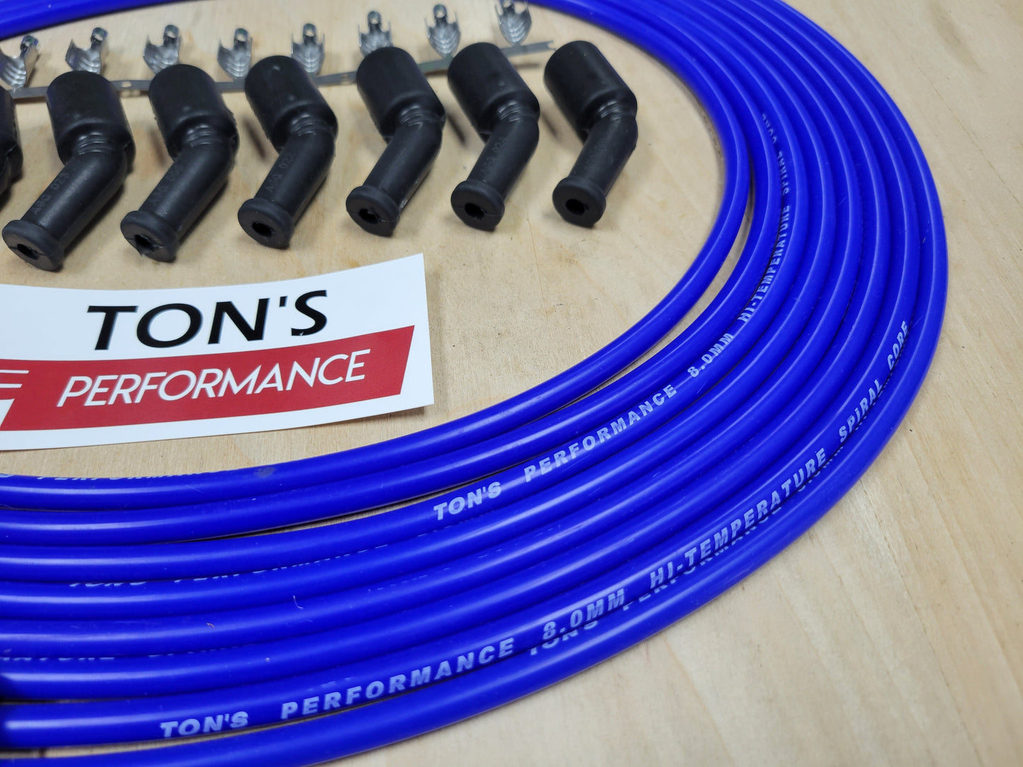 Ton's Spark Plug Wires White CERAMIC BOOT UNIVERSAL LS / LT Chevy GM 4.8L 5.3L 6.0L
