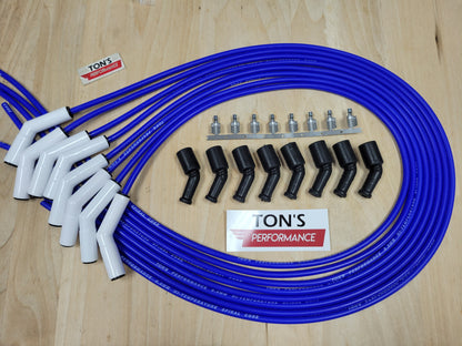 Ton's Spark Plug Wires White CERAMIC BOOT UNIVERSAL LS / LT Chevy GM 4.8L 5.3L 6.0L
