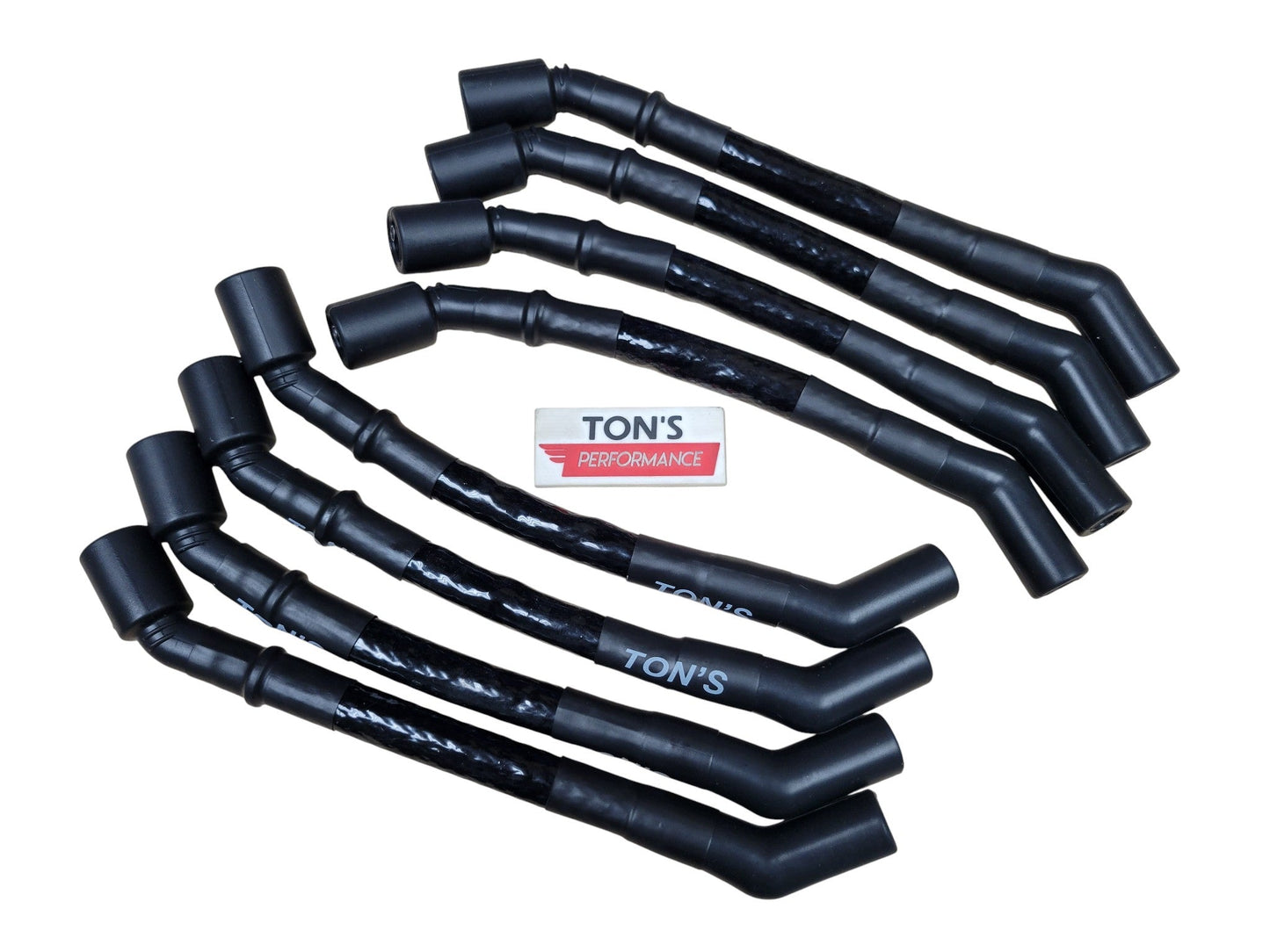 10mm SLEEVED LS Angled Spark Plug Wires CAR, TRUCK, & SUV 10" or 11" LENGTH (4.8L, 5.3L, 6.0L, 6.2L ENGINES)