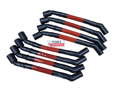 10mm SLEEVED LS Angled Spark Plug Wires CAR, TRUCK, & SUV 10" or 11" LENGTH (4.8L, 5.3L, 6.0L, 6.2L ENGINES)