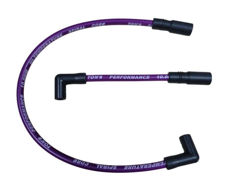 Ton's 10mm Spark Plug Wires - Harley Dyna Softail 1999 - 2017 / PAIR OF REPLACEMENT OEM LENGTH WIRES