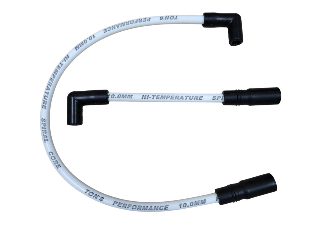 Ton's 10mm Spark Plug Wires - Harley Dyna Softail 1999 - 2017 / PAIR OF REPLACEMENT OEM LENGTH WIRES