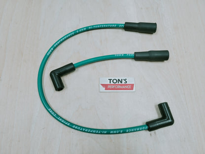 Ton's 8mm Spark Plug Wires - Harley Dyna Softail 1999 - 2017 / PAIR OF REPLACEMENT OEM LENGTH WIRES
