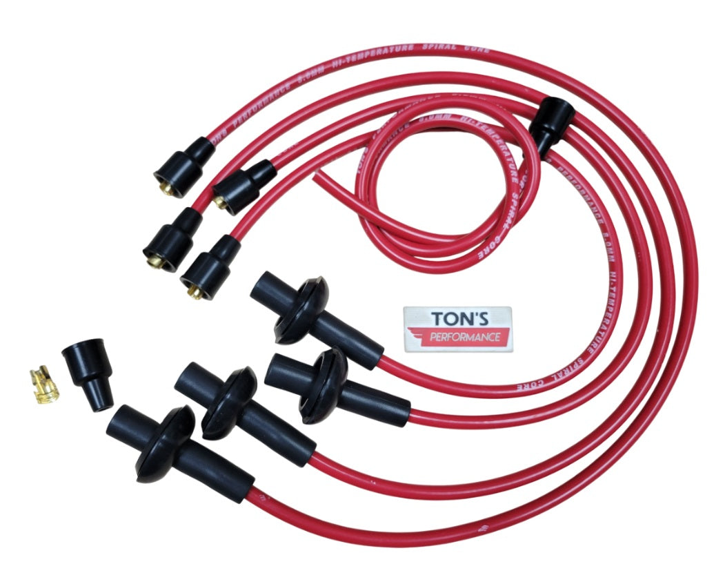 Ton's 8mm Silicone Spark Plug Ignition Wire Kit Aircooled VW Bug Spiral Core