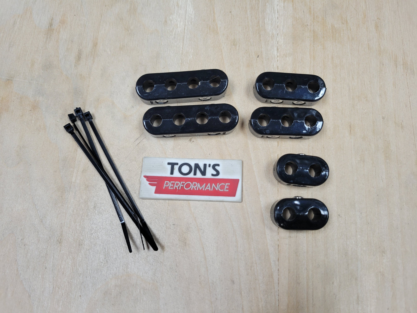 Ton's Performance Clamp-On Wire Separators for 8mm Ignition Cable Nylon Kit