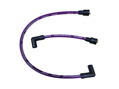 Ton's 10mm Spark Plug Wires - Harley Dyna Softail 1986 - 1998 / PAIR OF REPLACEMENT OEM LENGTH WIRES
