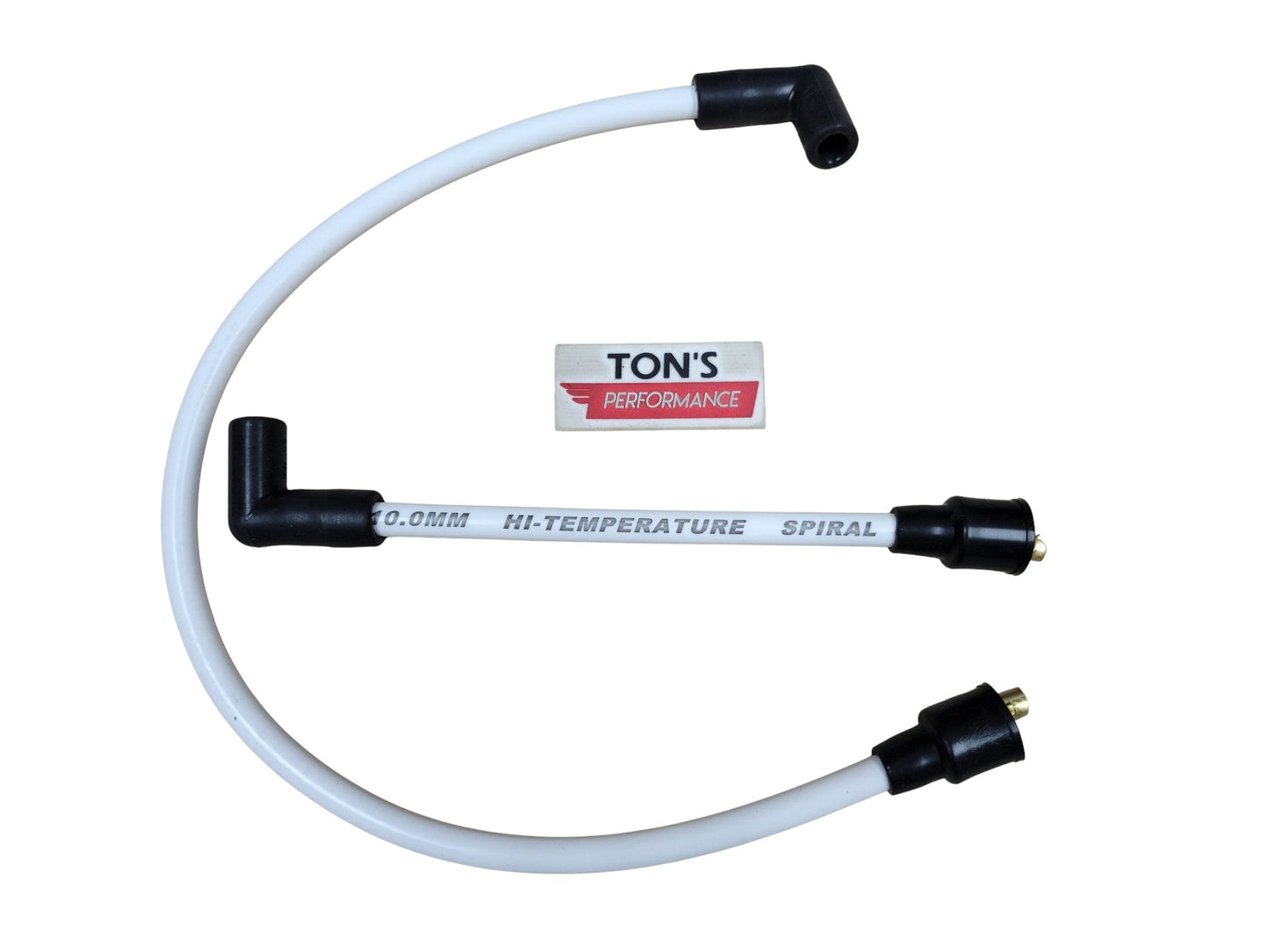 Ton's 10mm Spark Plug Wires - Harley Dyna Softail 1986 - 1998 / PAIR OF REPLACEMENT OEM LENGTH WIRES