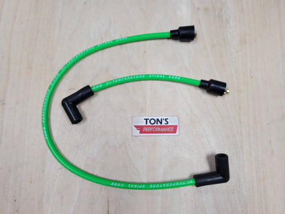 Ton's 8mm Spark Plug Wires - Harley Dyna Softail 1986 - 1998 / PAIR OF REPLACEMENT OEM LENGTH WIRES