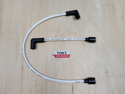 Ton's 8mm Spark Plug Wires - Harley Dyna Softail 1986 - 1998 / PAIR OF REPLACEMENT OEM LENGTH WIRES