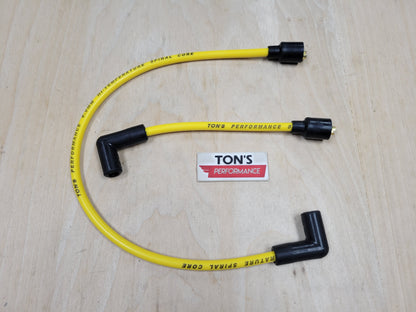 Ton's 8mm Spark Plug Wires - Harley Dyna Softail 1986 - 1998 / PAIR OF REPLACEMENT OEM LENGTH WIRES