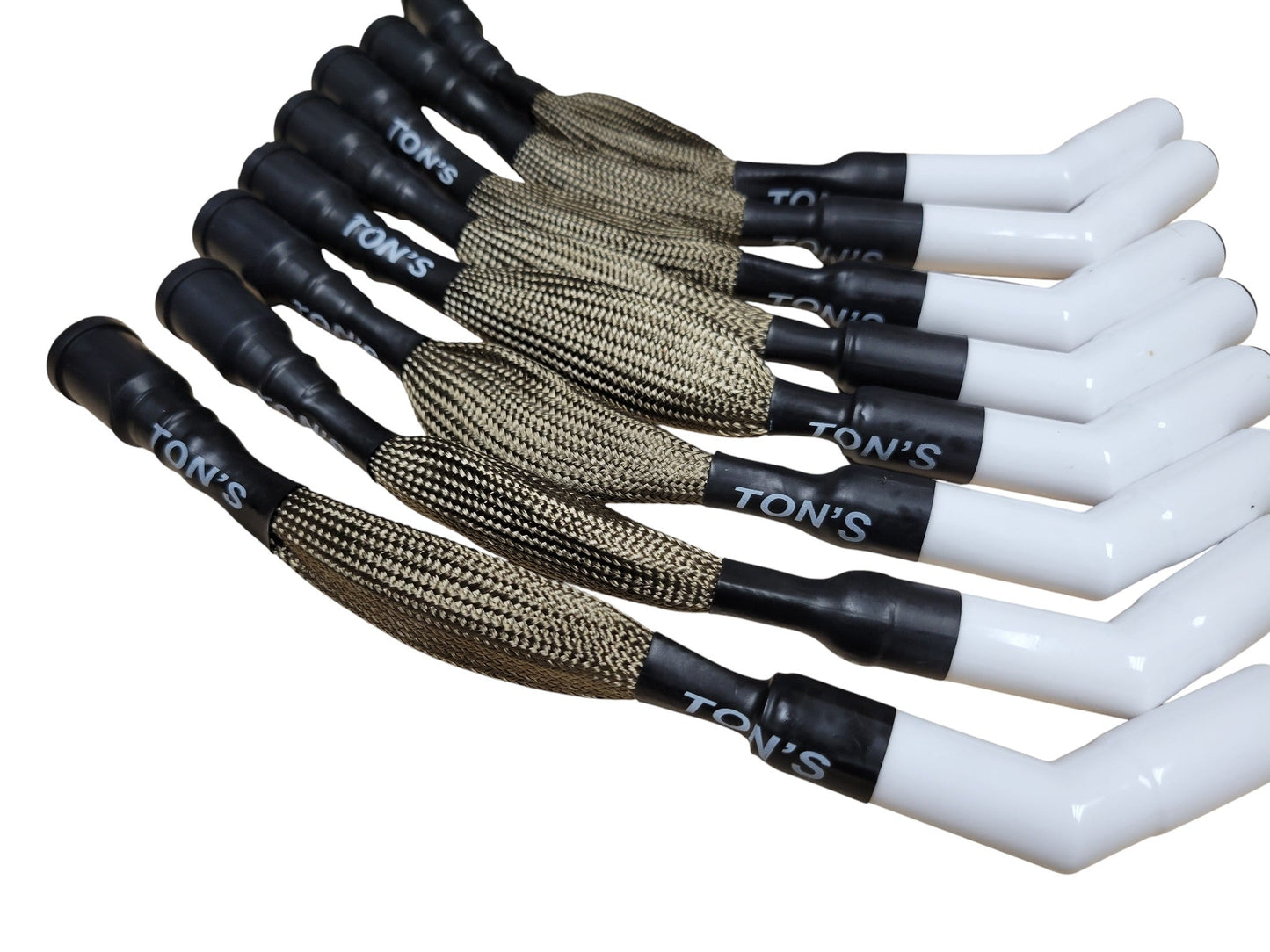 Ton's Ceramic Titanium Sleeved Spark Plug Wire Set 11" Ford 7.3L GODZILLA 2020+