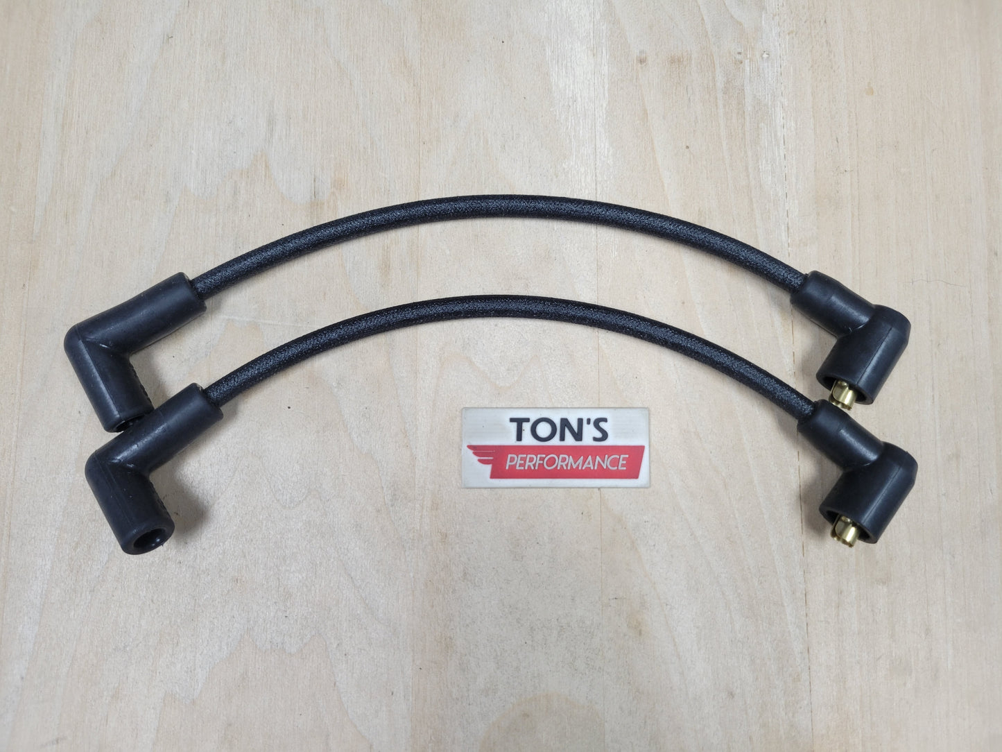 Cloth Braided Plug Wires Harley FXR 1982+ / PAIR OF REPLACEMENT OEM LENGTH WIRES