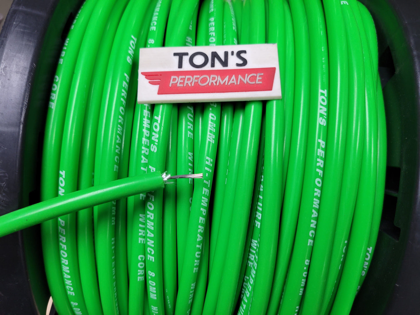 Ton's Performance 8mm Wire-Core 100% Silicone Spark Plug wire 100' spool roll