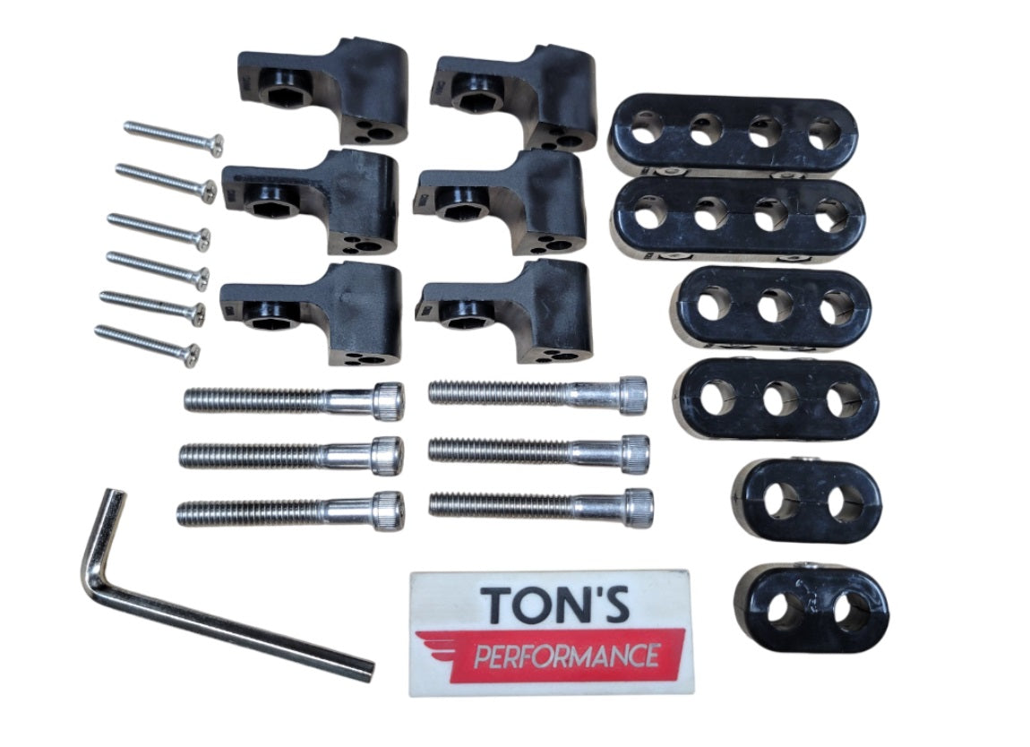 Ton's Performance Clamp-On Valve Cover, Horizontal Wire Separators for 7-8mm Ignition Cable