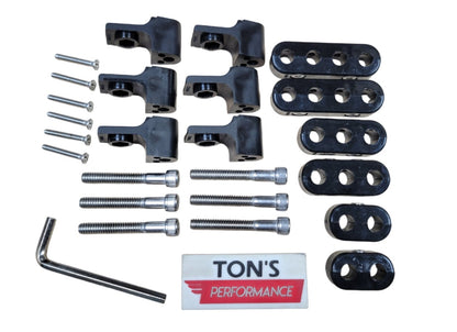 Ton's Performance Clamp-On Valve Cover, Horizontal Wire Separators for 7-8mm Ignition Cable