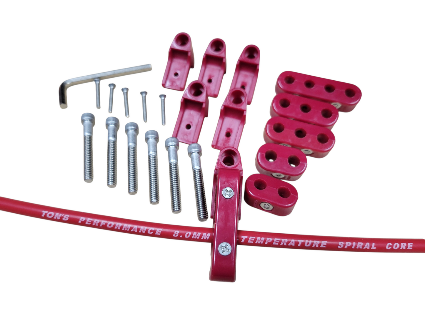 Ton's Performance Clamp-On Valve Cover, Horizontal Wire Separators for 7-8mm Ignition Cable