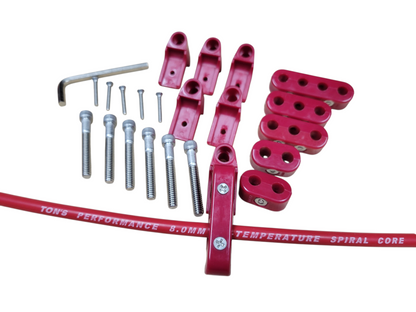 Ton's Performance Clamp-On Valve Cover, Horizontal Wire Separators for 7-8mm Ignition Cable