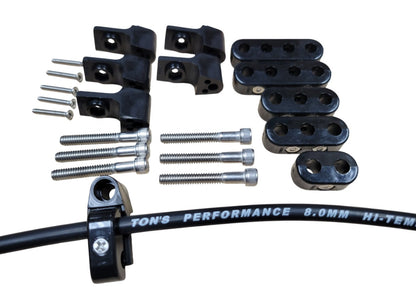 Ton's Performance Clamp-On Valve Cover, Horizontal Wire Separators for 7-8mm Ignition Cable