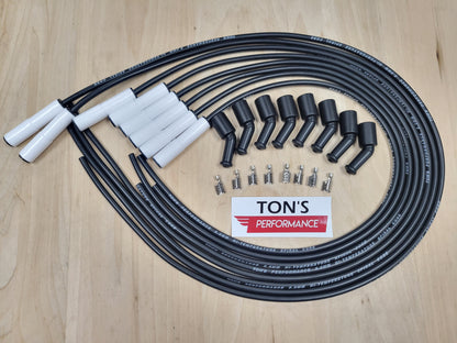 Ton's Spark Plug Wires White CERAMIC BOOT UNIVERSAL LS / LT Chevy GM 4.8L 5.3L 6.0L