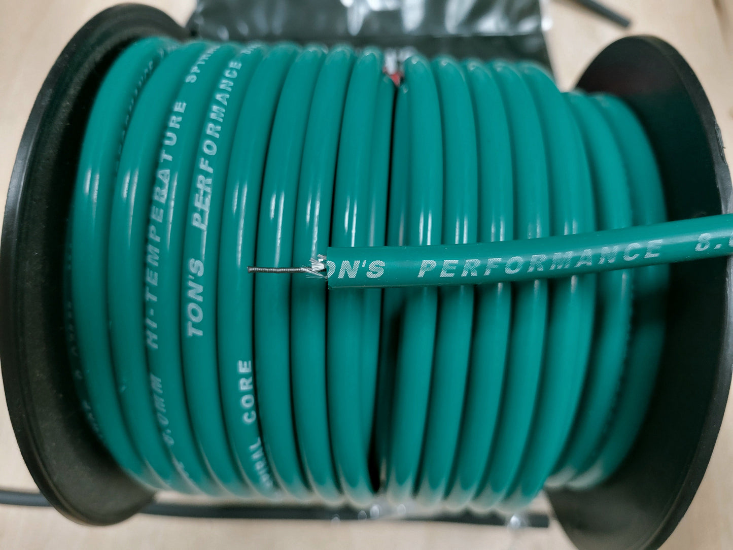 Ton's Performance 8mm Spiral Suppression Core 100% Silicone Spark Plug wire 100' roll